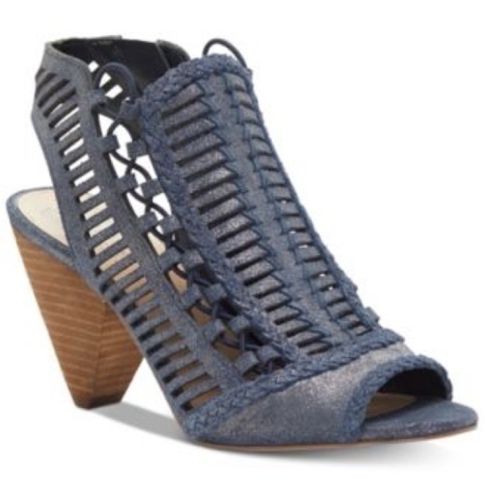 Vince Camuto NWOB! Eshantel Leather Dress Sandals In Indigo Size 8